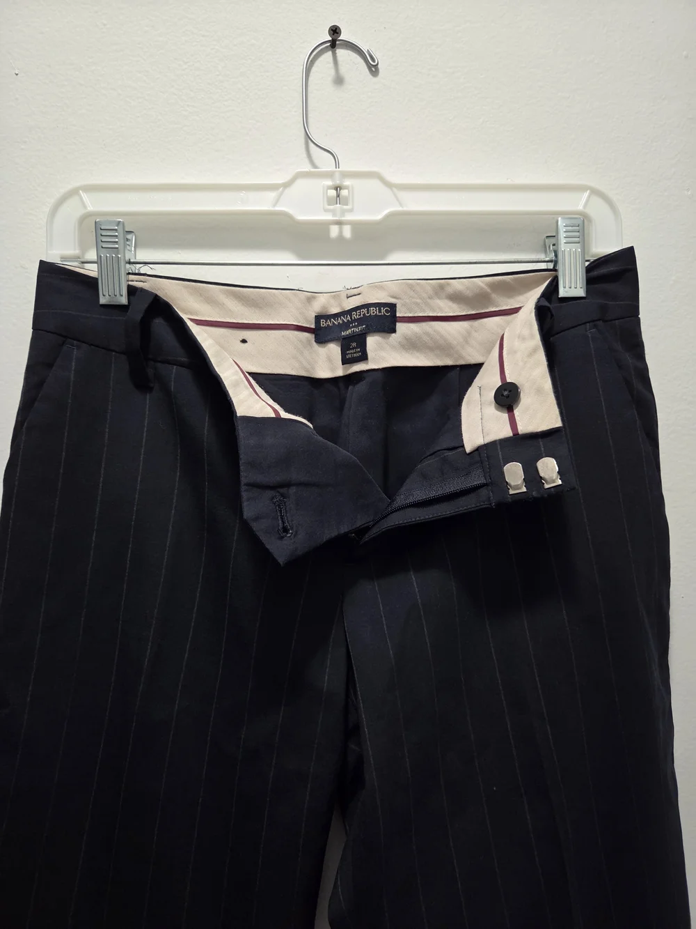 Banana Republic 2R Black Pinstripe Dress Pants